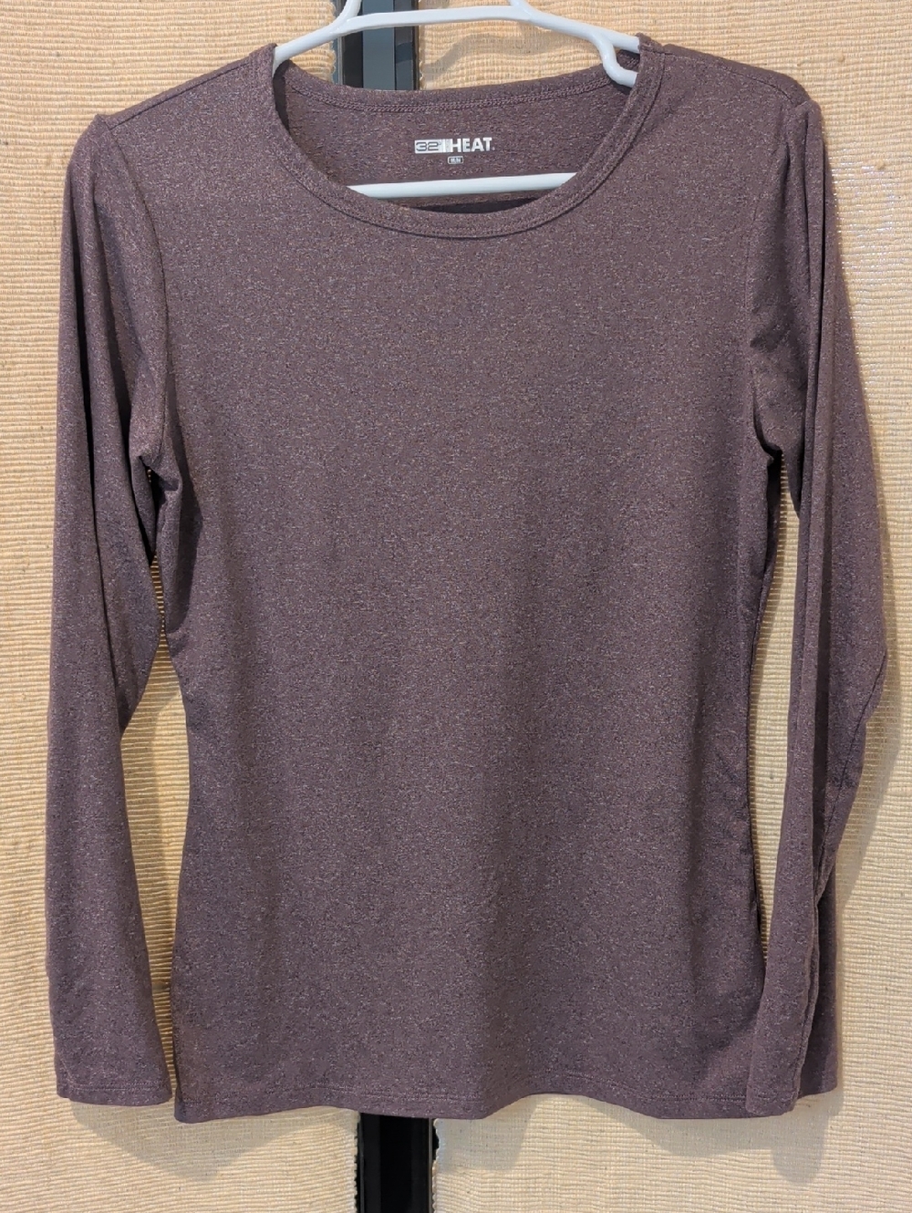 32 Degrees Long Sleeve Crewneck Top - Heather Rose
